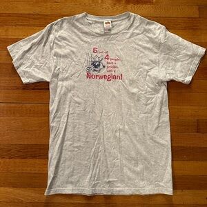 Vintage 5 out of 4 people have a problem with a Norwegian Shirt Mens Large Humor